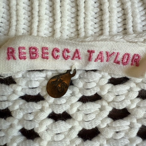 Rebecca Taylor Cream Cable Knit Sweater - Picture 2 of 3